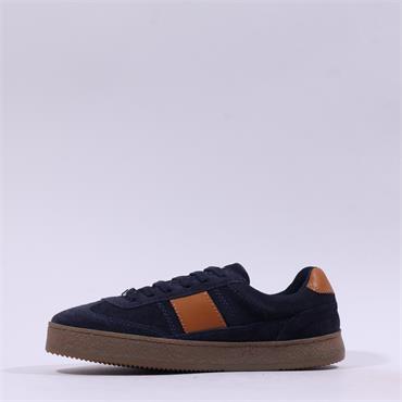 Base London Banksy Gumsole Trainer - Navy Suede